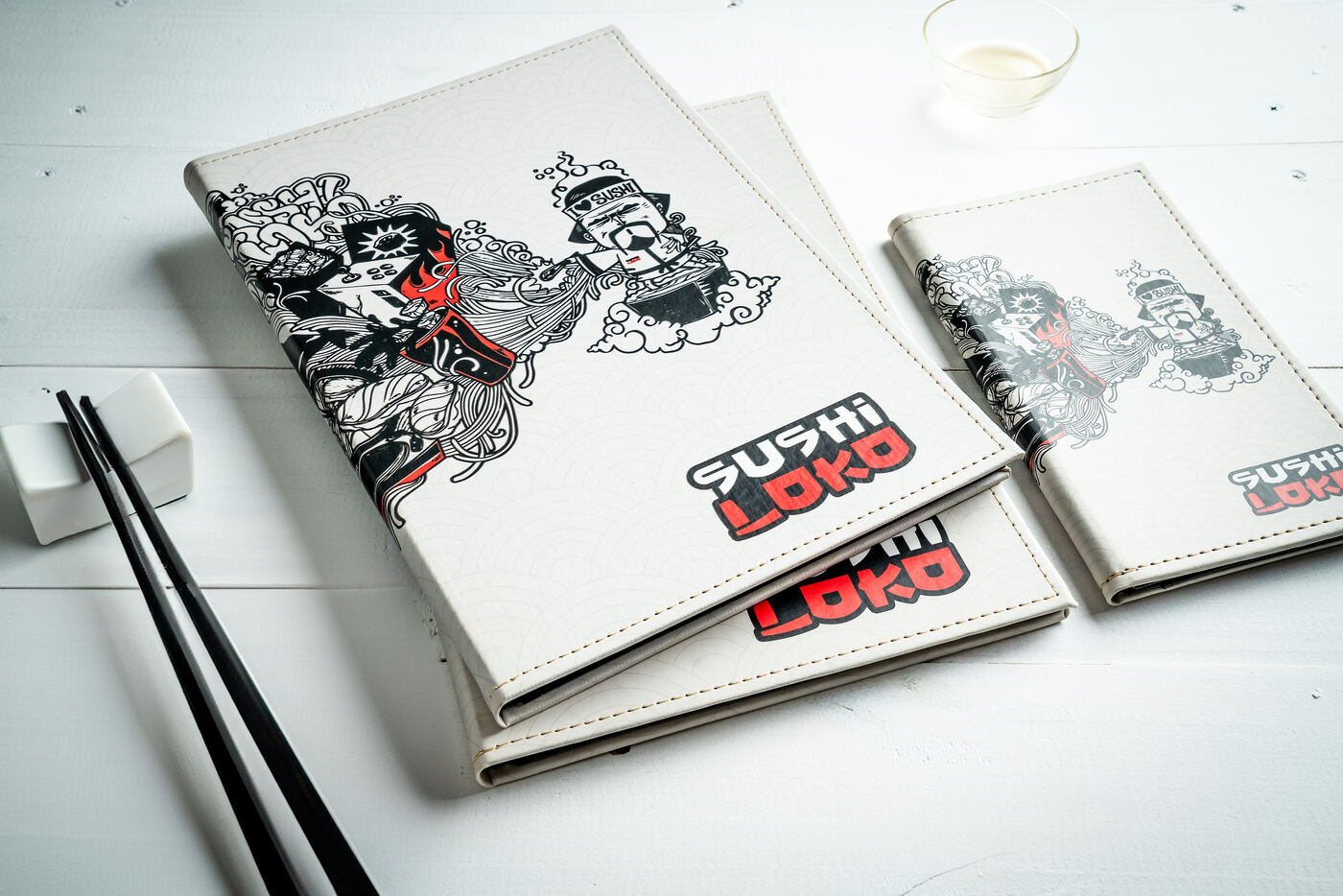 cardápio em couro impresso personalizado