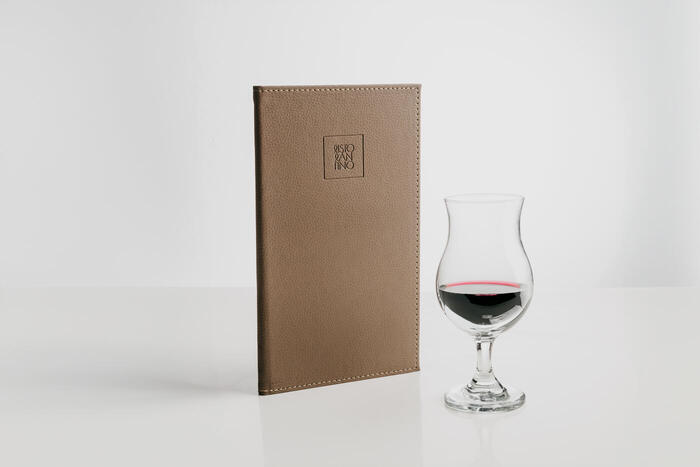 cardápio em couro sintético personalizado