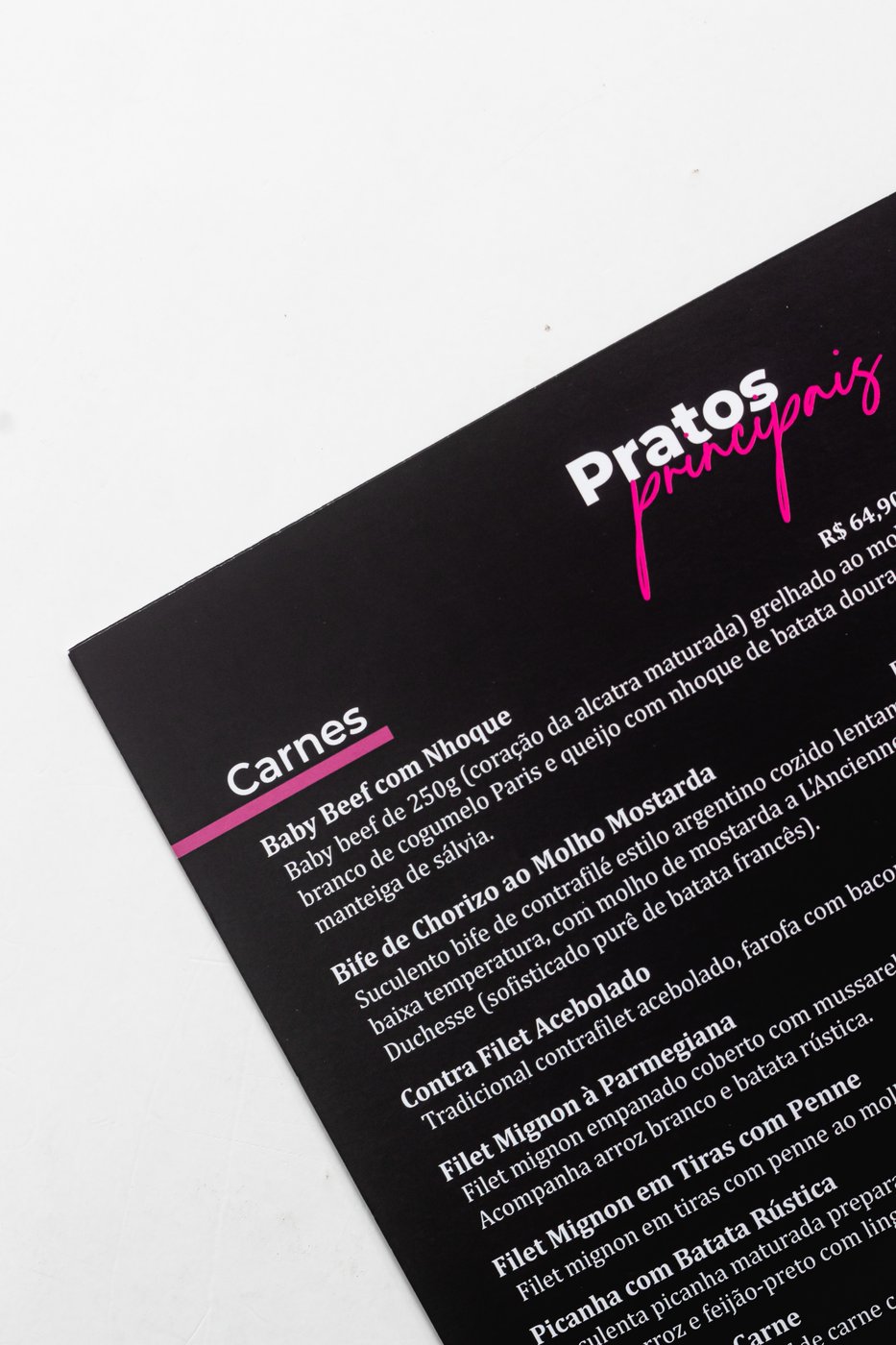 cardápio gráfico personalizado