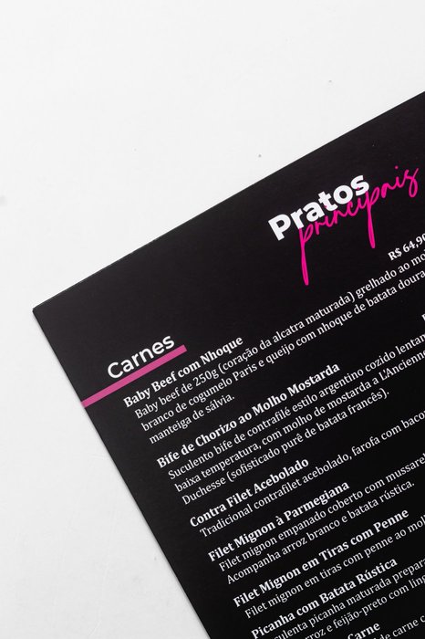 cardápio gráfico personalizado