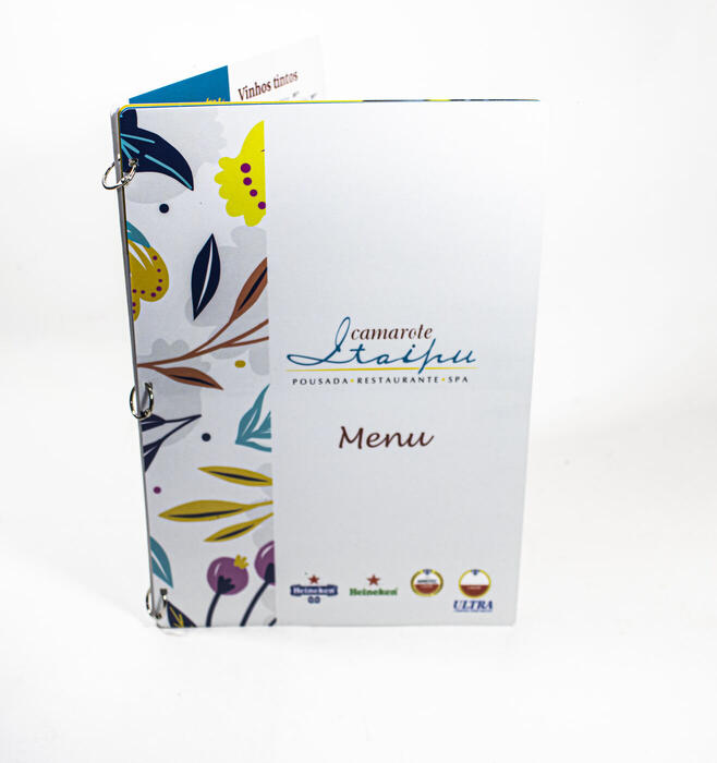 cardápio impermeável personalizado
