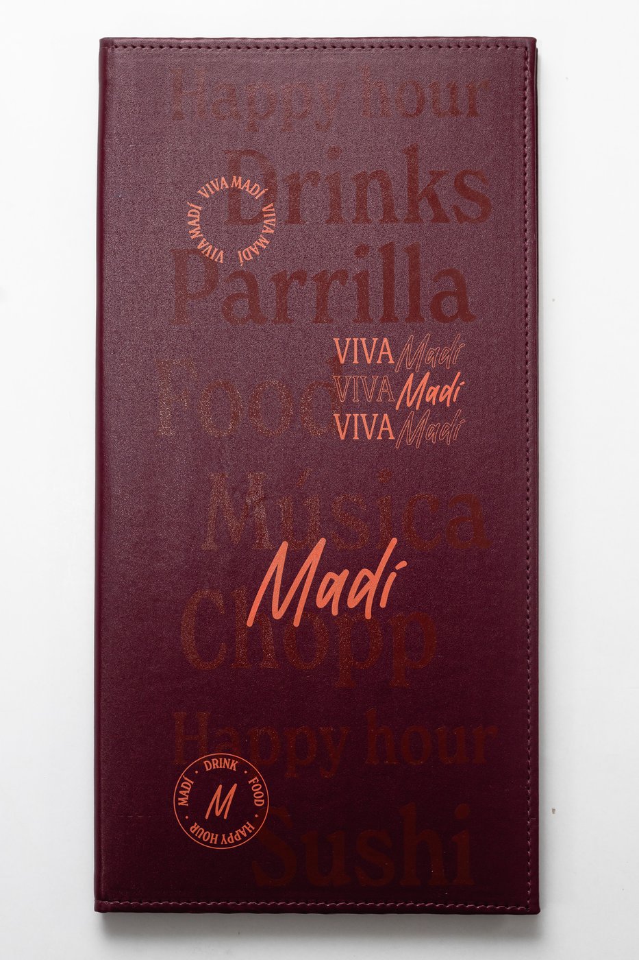 cardápio personalizado em silkscreen