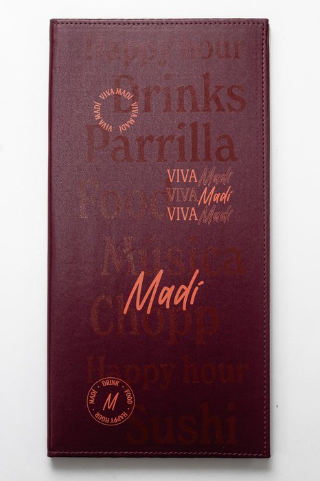 cardápio personalizado em silkscreen
