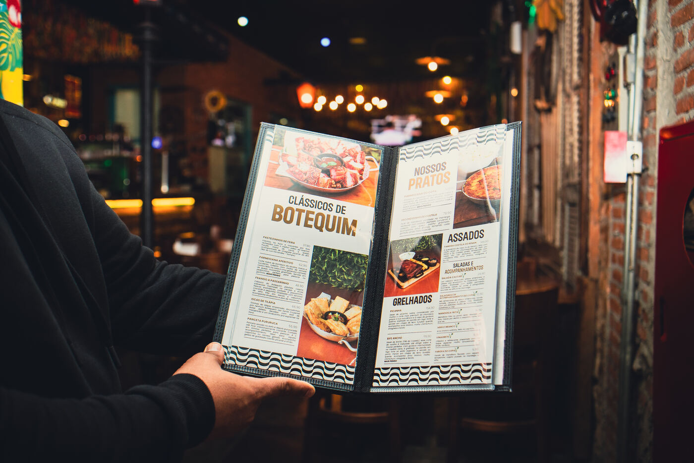 cardápio para bar personalizado com engenharia de cardápio